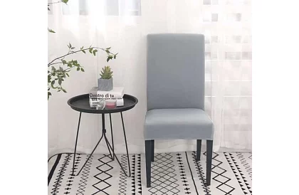 Sametový potah na židli - šedý