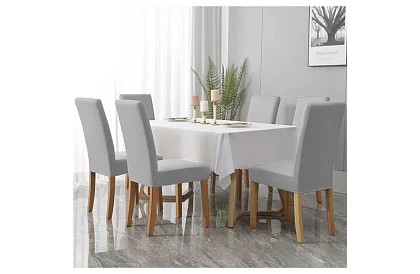 Sametový potah na židli - šedý