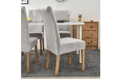 Sametový potah na židli - šedý