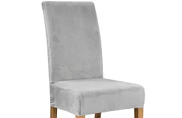 Sametový potah na židli - šedý