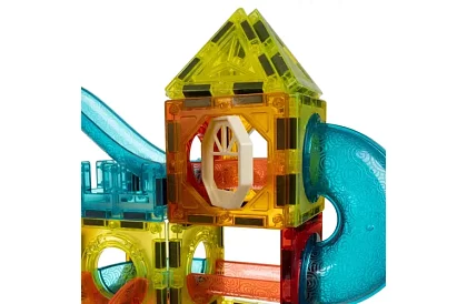 Vzdělávací magnetická 3D stavebnice - 77 kusů