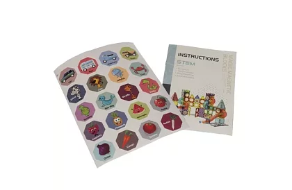 Vzdělávací magnetická 3D stavebnice - 77 kusů