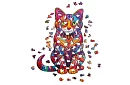 Dřevěné puzzle kočka – 130 dílů – 38 × 24 cm
