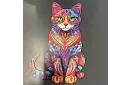 Dřevěné puzzle kočka – 130 dílů – 38 × 24 cm