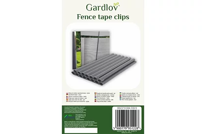 Klipy na plotové pásky – 20 ks – šedá