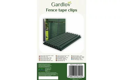 Klipy na plotové pásky – 20 ks – zelená