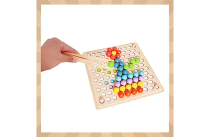 Dřevěné kuličkové puzzle