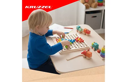 Dřevěné kuličkové puzzle