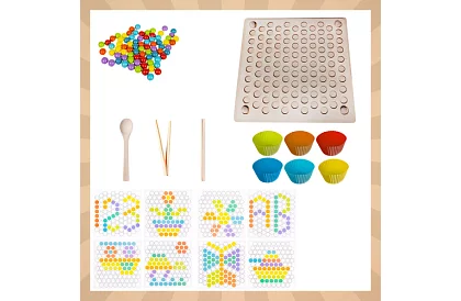 Dřevěné kuličkové puzzle