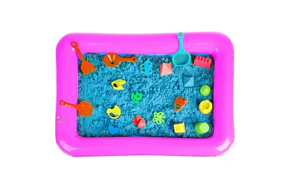 Tekutý kinetický písek 2000 g - formičky a nafukovací pískoviště