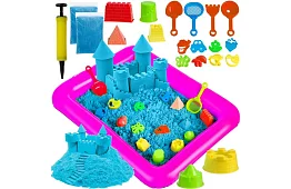 Tekutý kinetický písek 2000 g - formičky a nafukovací pískoviště