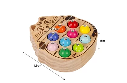 Dřevěná magnetická hra chytání rybiček