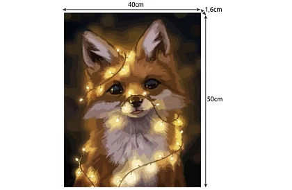 Malování podle čísel - liška - 40x50 cm