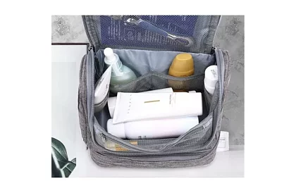 Cestovní kosmetická taška s poutkem pro zavěšení