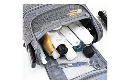 Cestovní kosmetická taška s poutkem pro zavěšení