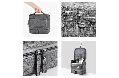 Cestovní kosmetická taška s poutkem pro zavěšení