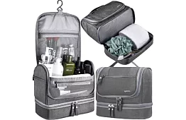 Cestovní kosmetická taška s poutkem pro zavěšení