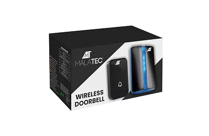 Voděodolný bezdrátový zvonek – dosah 15 metrů - černý