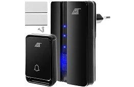 Voděodolný bezdrátový zvonek – dosah 15 metrů - černý