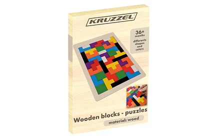 Dřevěné Tetris puzzle