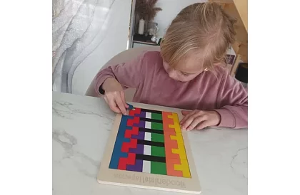 Dřevěné Tetris puzzle