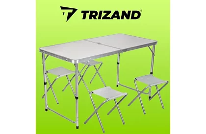 Kempigový skládací set - stůl + 4 židličky