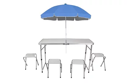 Kempigový skládací set - stůl + 4 židličky