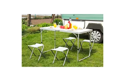 Kempigový skládací set - stůl + 4 židličky
