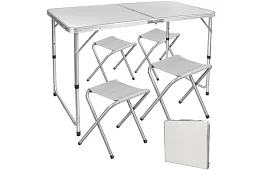 Kempigový skládací set - stůl + 4 židličky