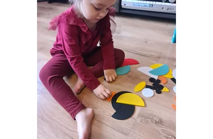 Dřevěné geometrické puzzle - zvířátka