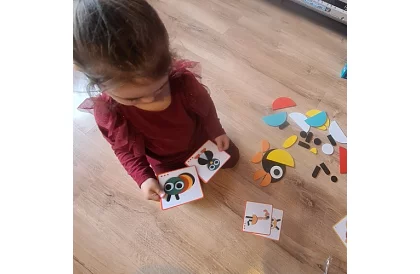 Dřevěné geometrické puzzle - zvířátka