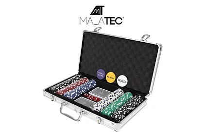 Kompletní pokerová sada - 300 žetonů v kufříku