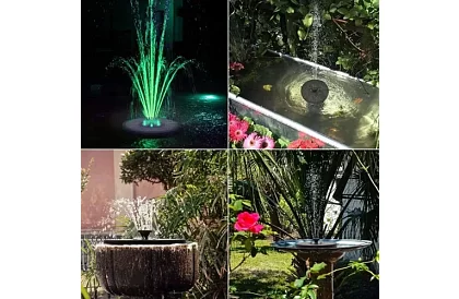 Plovoucí solární fontána s RGB osvětlením