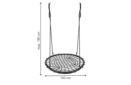 Závěsný houpací kruh – hnízdo 100 cm