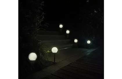 Solární zahradní lampy - koule 6 ks