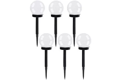 Solární zahradní lampy - koule 6 ks