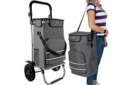 Multifunkční nákupní taška na kolečkách + ramení popruh