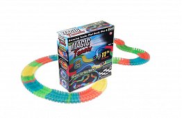 Svítící autodráha Magic tracks - Flexibilní ve všech směrech - 220 ks