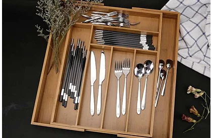 Bambusový organizér do šuplíků – příborník