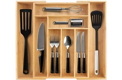 Bambusový organizér do šuplíků – příborník