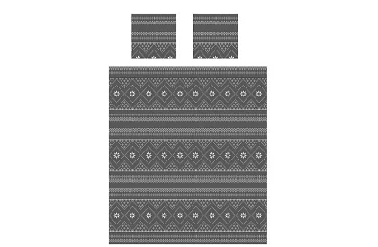 Měkká teplá deka s povlaky na polštáře - šedá