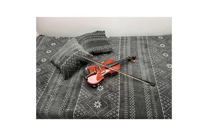 Měkká teplá deka s povlaky na polštáře - šedá