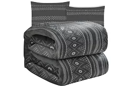 Měkká teplá deka s povlaky na polštáře - šedá