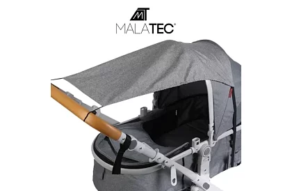 Voděodolná stínicí stříška na kočárek – šedá