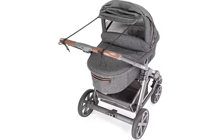 Voděodolná stínicí stříška na kočárek – šedá