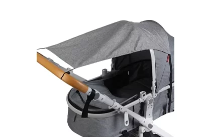 Voděodolná stínicí stříška na kočárek – šedá