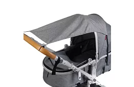 Voděodolná stínicí stříška na kočárek – šedá