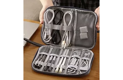 Cestovní pouzdro – organizér na kabely a nabíječky