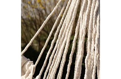 Závěsné houpací síť + 2 polštáře - béžové