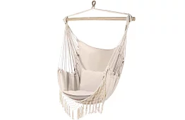 Závěsné houpací síť + 2 polštáře - béžové
